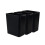 3-Pack Black 4.5 Gallon Trash Can Wastebasket, Garbage Container Bin 1