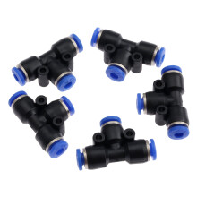 Plast T-forbindelse pneumatisk fitting 5 stk. PE4-16mm