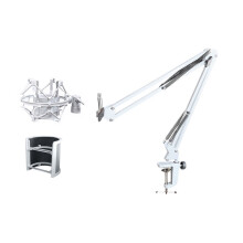 Desk Microphone Stand Adjustable Height Angled