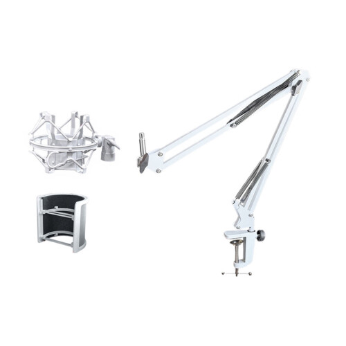 Desk Microphone Stand Adjustable Height Angled