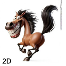 Colgante decorativo, colgante acrílico de caballo de boca grande, nuevo, 1 unidad.