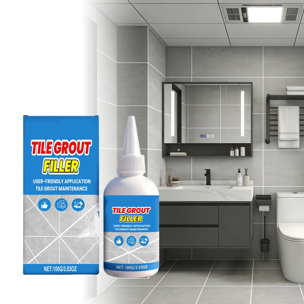 White Tile Grout Sealant Â Waterproof, Moldproof Gap Filler For Bathroom, Kitchen, Floor & Wall | Easy Application | 1 Pack 9399596605630