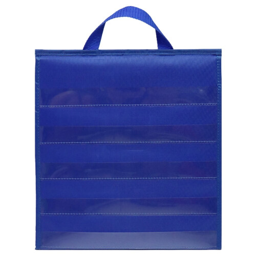 Teaching Pocket Chart 1Pcs Blue with Quick Content Change Oxford Fabric for Educators