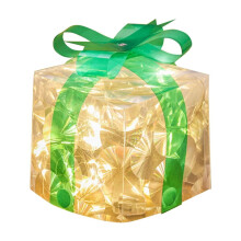 Christmas Lighted Gift Boxes, Christmas Decorations Indoor Outdoor 50 LED Transparent Lighted Boxes for Christmas Tree Decorations