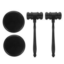 Classic Design Judge Hammer Wooden Gavel Black Beech Wood 1 Set