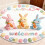 Runder Polyester-Teppich mit Hasenmuster, 61 cm (24 Zoll) 5