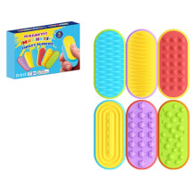 Silikonové magnetické posuvné hračky Fidget, 6 ks