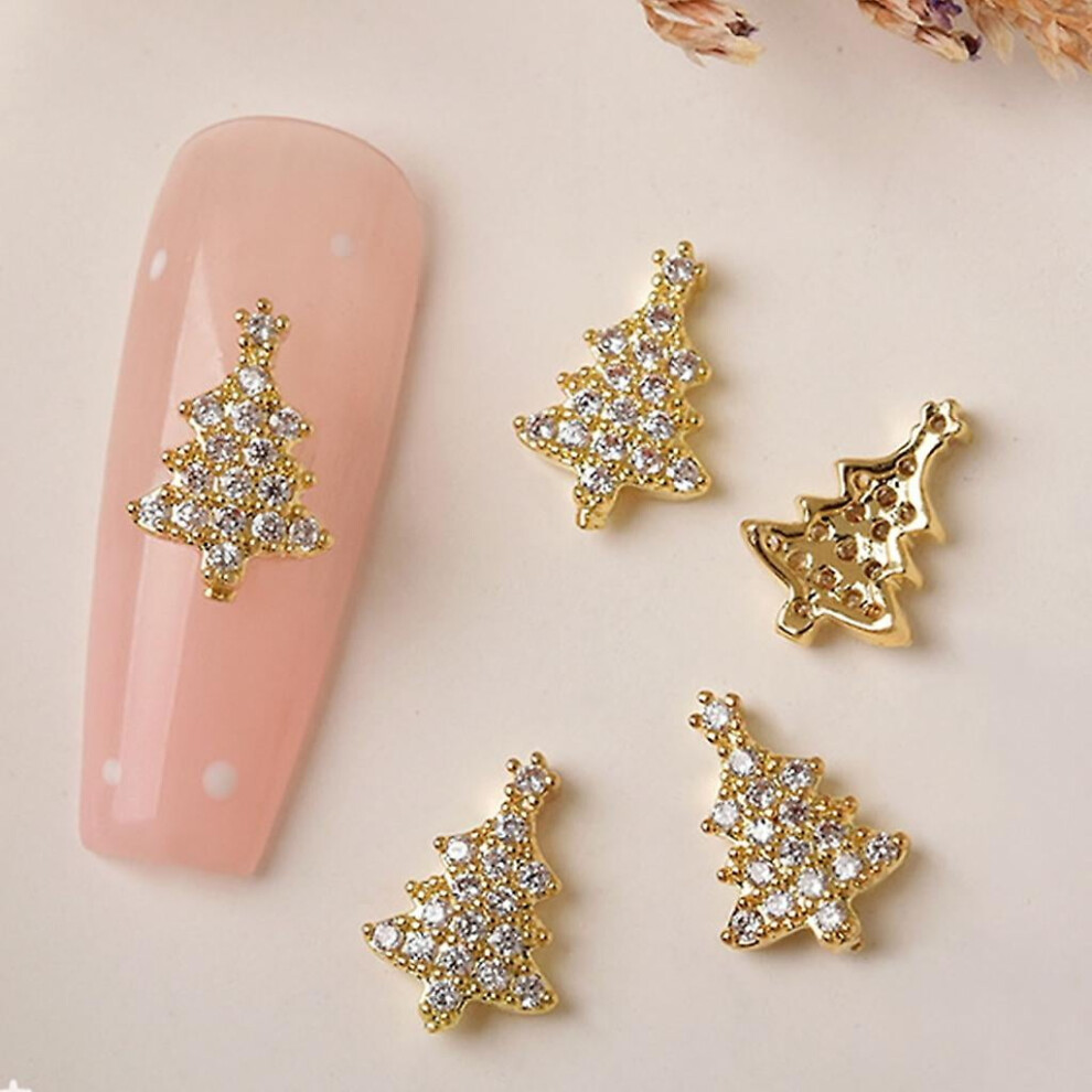 Christmas 3d Nail Charms Snowflake Nail Art Rhinestones Metal Nail Art Studs