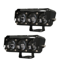LED Yellow/White Dual Color Motorcycle Driving Fog Lights, Waterproof Bright Bar Headlamp Front Motorcycle A with with Light