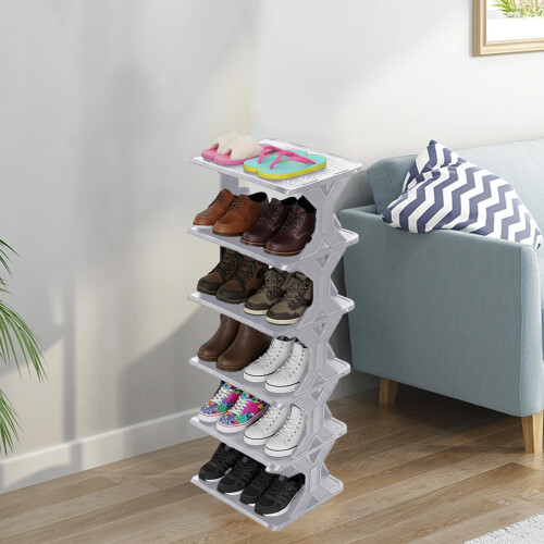 Shoe Rack for Entryway Plastic Storage Cabinet 3-Tier 2