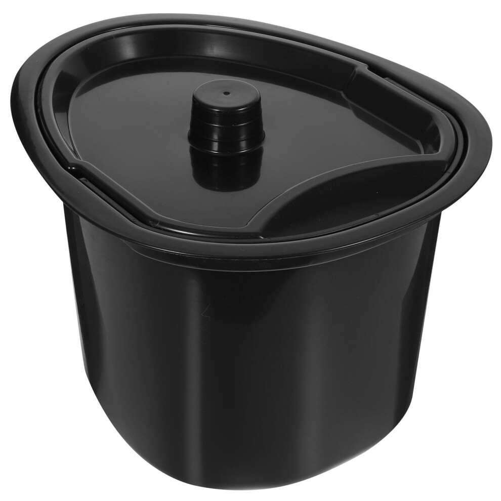 Black Plastic Spittoon Chamber Pot 1Pack