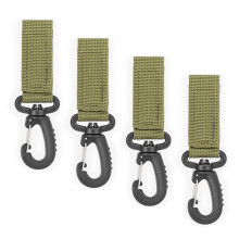 4Pcs Nylon Webbing Buckles Strap Clip Belt Carabiners Hook Belt Clip Key Buckles for Outdoor Sports