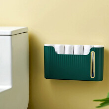 Wall Mounted Garbage Bag Holder, Dispenser Organizer, Plastic Material, for Kitchen Pantry under Sink Storage, Green, by
