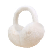 Foldable Plush Earmuffs for Women & Kids 3-18, Winter Fluffy Ear Muff Warmers with Stretch Fit, Portable Cold Weather Windproof Ear Protection