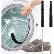 Kit de nettoyage pour conduit de sécheuse : brosse à peluches flexible (lot de 2)