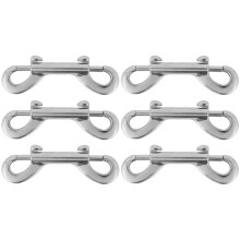 Zinc Alloy Double-End Hooks Metal Clips for Bags, Pet Leashes, Marine Snaps, Corrosion-Proof Metal, 6pcs Set, 4.56 in