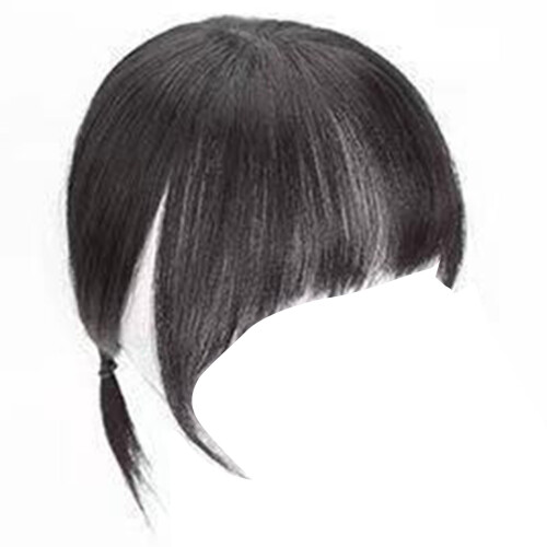 Flequillo postizo negro con clips – Extensión de cabello para dar volumen