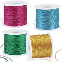 Metallisches Lametta, 1 mm x 440 yd – Rosa, Hellblau, Grasgrün