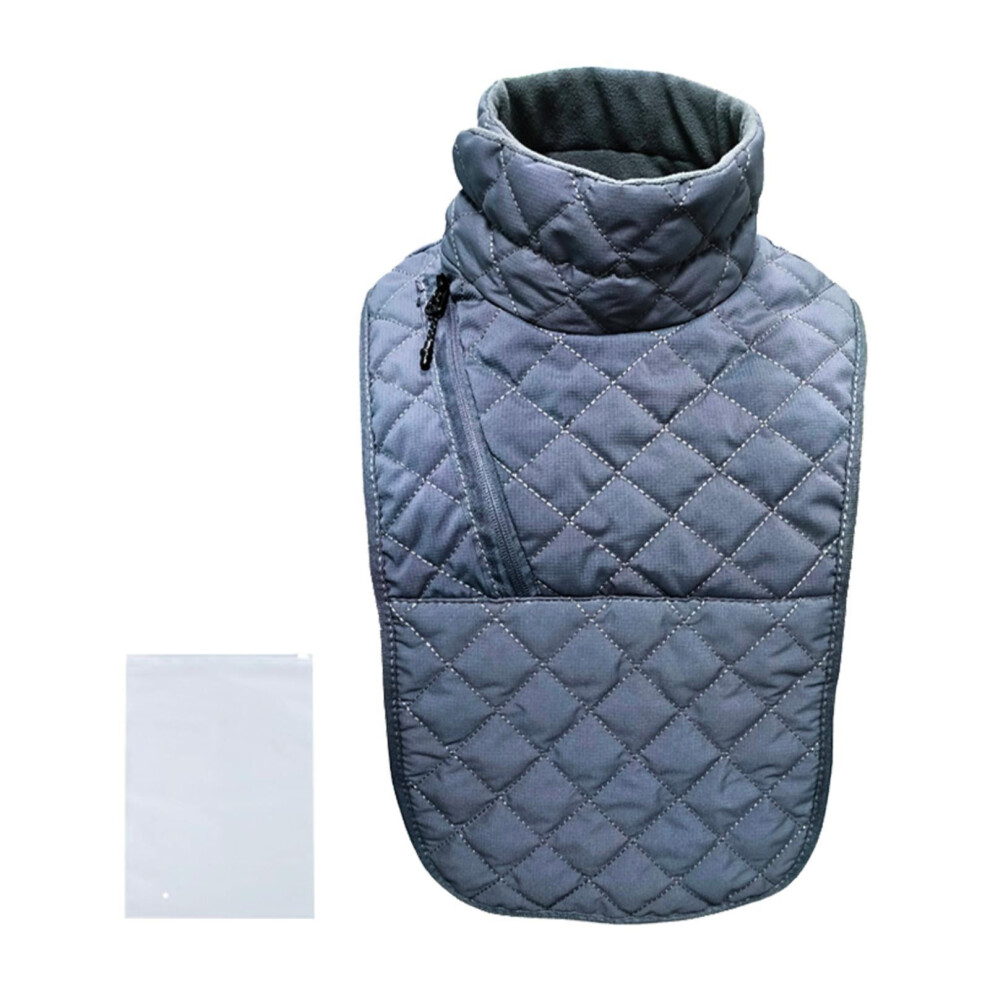 Amleso Motorcycle Neck Warmer Shoulder Warmer Scarf Thermal Waterproof Chest Windproof Winter Cycling Neck Cover For Cycling Outdoor Deep Grey 9085618357174
