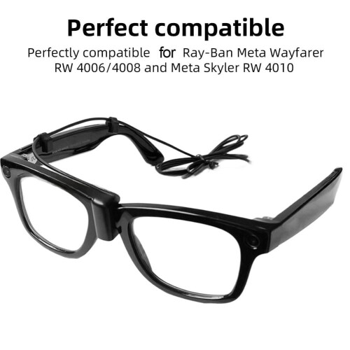 for Meta Smart Glasses (High-Bridge Version) Charging Cable Black 1