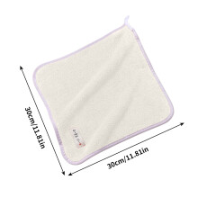Handkerchief Towel, Soft Absorbent Face Wash Cloth, 12x12 in, Multi-purpose Small Towel for Bath, Candy Face Wash, White, 1 Pc