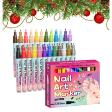 Stylos nail art imperméables Magiart - 24 couleurs