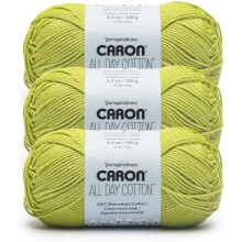 All Day Cotton - 3 Pack of 173 Yards/3.52 oz Kiwi 100% Mercerized Cotton Yarn