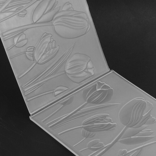 Spring Flower Embossing Folder Template 1Set Plastic for DIY Paper Crafts and Blossom Design 2