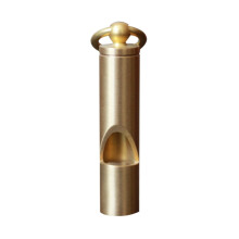 Vintage Brass Whistle - Polished Gold Mirror Finish, Loud Emergency Signal for Camping, Hiking & Everyday Carry
