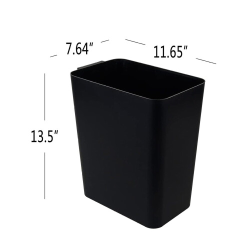 3-Pack Black 4.5 Gallon Trash Can Wastebasket, Garbage Container Bin 1