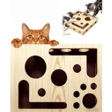 Kattnagelfilsberikningslåda med flera hål pusselleksak