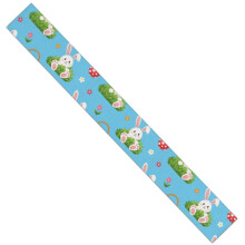 Camino de mesa de mimbre con estampado azul de Pascua, 35 x 274 cm, resistente al calor y lavable a máquina.