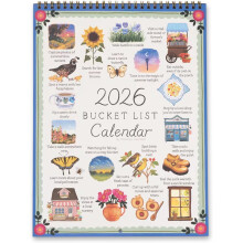 Bucket-List-Kalender 2026, Monatsbudgetplaner, Spiralgebundenes Notizbuch, Wandkalender für die Bucket List „Meet You Where You Are“