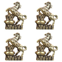 Statuette de cheval en laiton, ornement pour le Nouvel An chinois 2026 – Décoration de bureau, de table et de voiture, compatible avec les objets