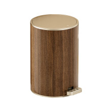 Elegant Wood Grained Trash Can With Large Capacity Sealed Trash Can with Lid For Home Or Office Use 9L/12L