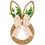Jute påskeharekrans 43 cm brun 1
