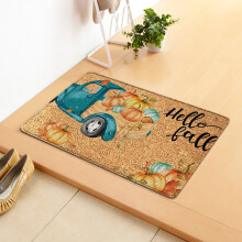 Tapis d'entrée « Joyeux automne », 61 x 41 cm, motif citrouille, antidérapant, pour intérieur et extérieur – Compatible avec la décoration