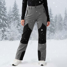 Snow Pants - Girls Insulated Ski Pants, Winter Warm Waterproof Snowboard Pants, Outdoor Hiking Snow Pants for Cold Weather Gray Size:150