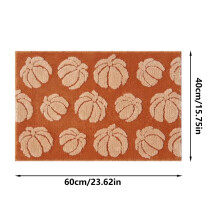 Tapis de bain Halloween 40 x 60 cm, tapis fin antidérapant à motif citrouille pour salle de bain – séchage rapide, décoration automnale,