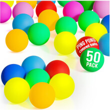 40mm Colored Ping Pong Balls, 30/50 Pack – Table Tennis, Party, Pet & School Activities – Cat Toys, Arts & Games