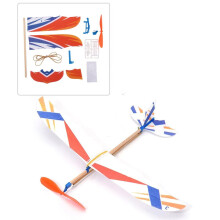 Rubber Band Elastic Powered Aircraft Glider Flying Plane Airplane DIY Kids Toy
