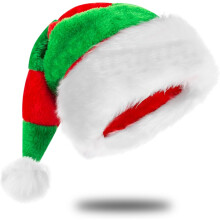 Vianočná čiapka pre dospelých, unisex, zahusťovacia pohodlná plyšová čiapka Santa Clausa na vianočné, novoročné, slávnostné, párty