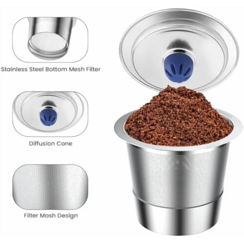 Genanvendelige K-kopper i rustfrit stål til Keurig 1.0 og 2.0 (2 stk.) 2