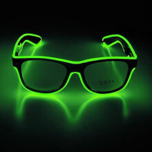 Light up EL Wire Neon Rave Glasses Glow Flashing LED Sunglasses Costumes for Party, EDM, Halloween RB01