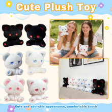 Pluche knuffel met cartoonprint, zachte stoffen pop (1 stuk)