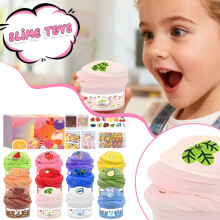 Kit de 12 unidades de slime de mantequilla perfumado para niños y adolescentes: suave, elástico, con adornos decorativos, ideal para fiestas,