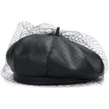 Modieuze zachte PU-leren baretmuts, beanie, Britse militaire baret voor dames