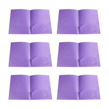 6 cartelle a due tasche da 11,4x9,25 pollici, cartelle di presentazione a doppia tasca, organizer per documenti con capacità di 100 fogli per ufficio