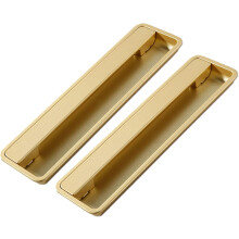 Lot de 2 poignées encastrées noires pour portes coulissantes, placards et tiroirs – Compatibles avec les systèmes de fixation standard