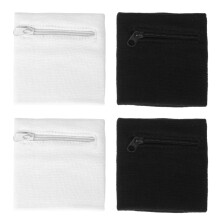 4er-Pack Sport-Armbänder mit Reißverschluss, atmungsaktive Sport-Geldbörse, atmungsaktive Tasche, Schweißband, Geldbörse für Sport